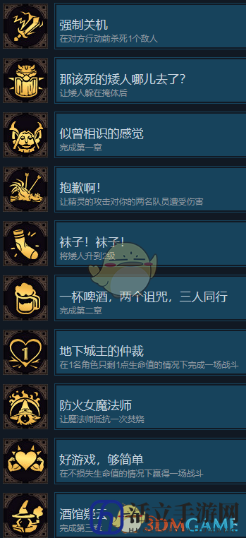 《纳赫鲁博王国地下城：混沌护符》全成就一览
