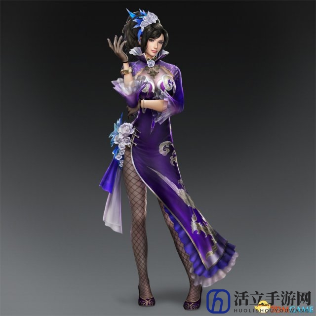 《真三国无双8》甄姬设定图公布 黑丝网袜神秘妖艳