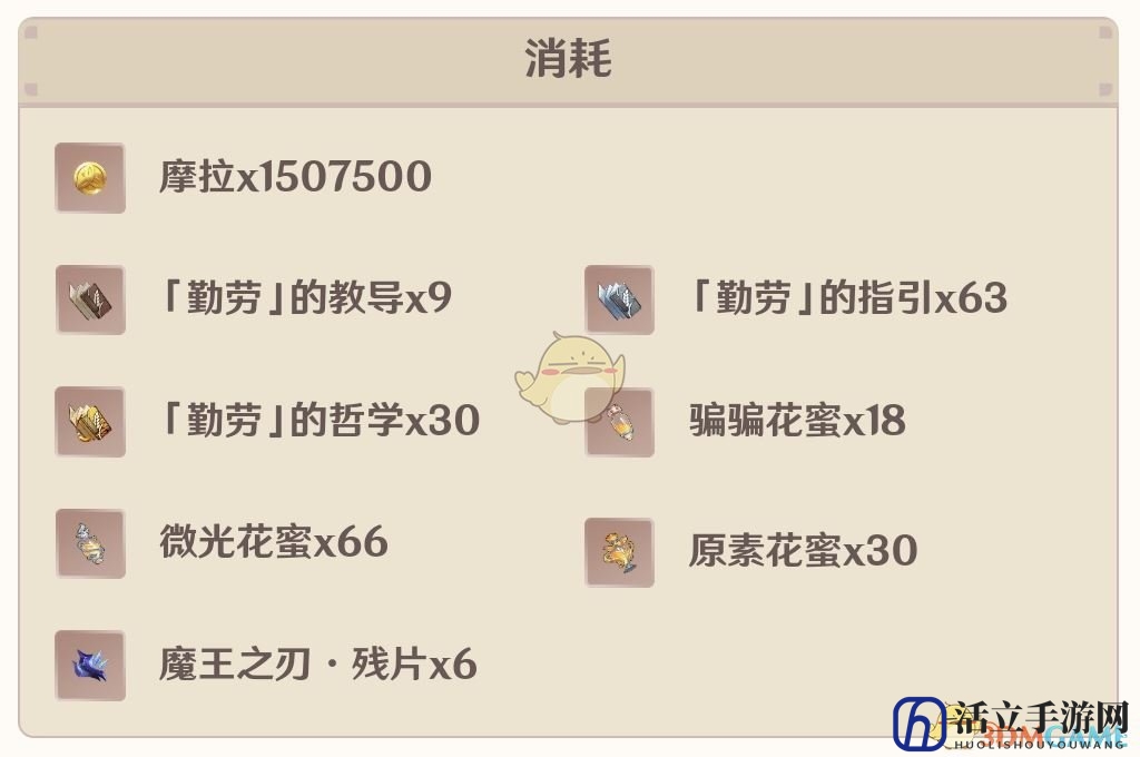 《原神》胡桃天赋突破材料介绍