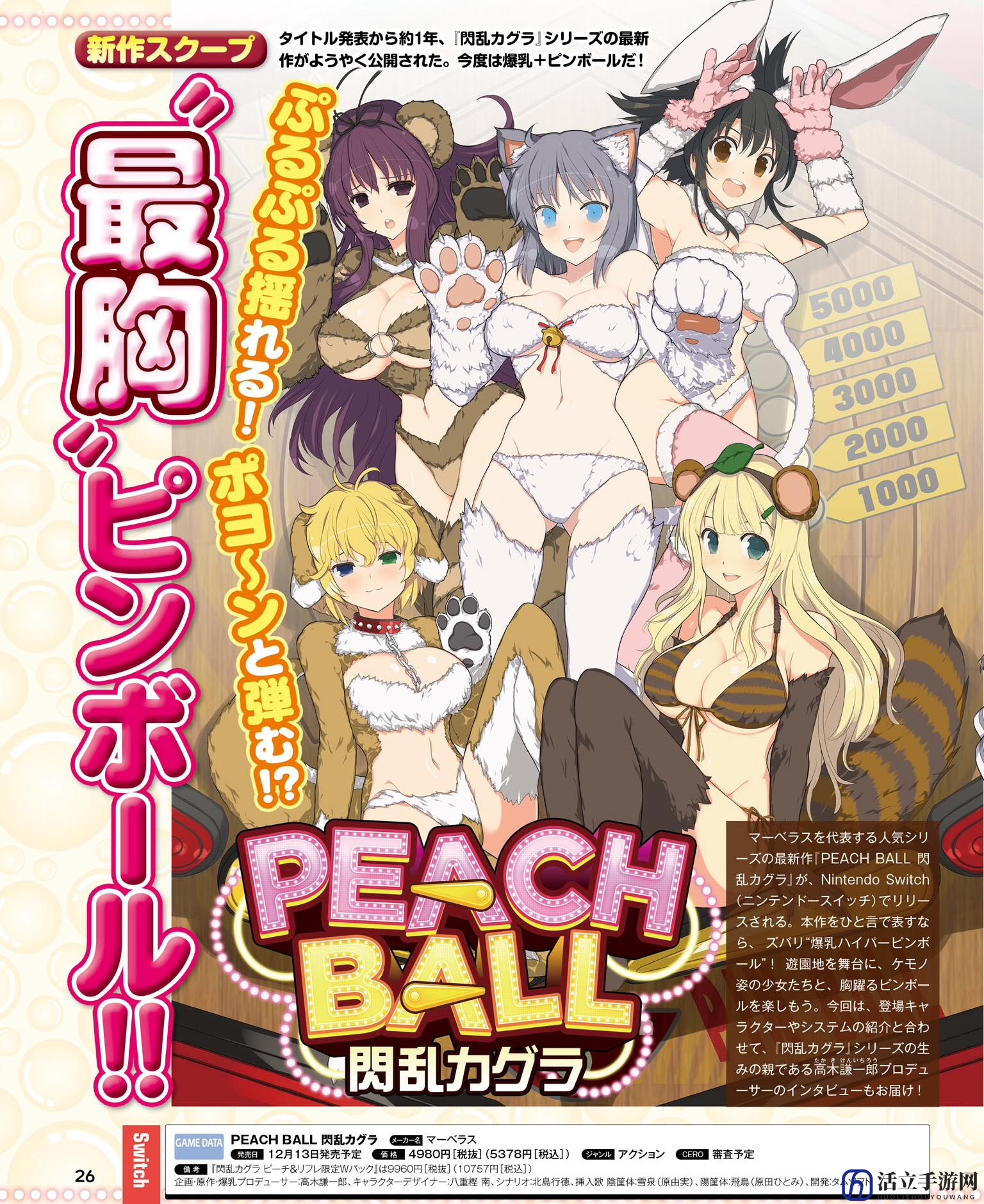 《闪乱神乐：桃球》年底Switch上，球球撞见美艳忍者！